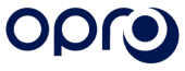 Opro logo blå